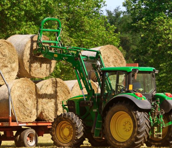 operating Tractor