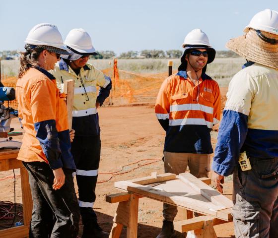 Workers on site